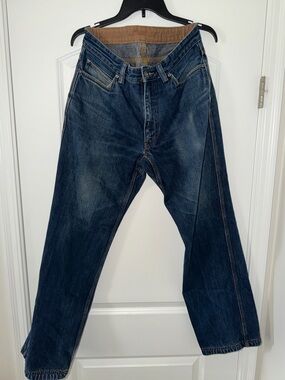 Classic Men's Duluth Trading Dark Blue Jeans 33x32